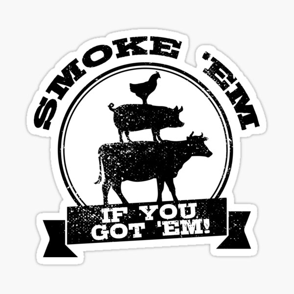 Grilling BBQ Apparel for Meat Lover Smoker Gift for the Grillfather and Pitmaster Sticker