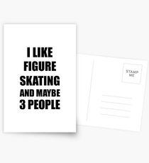 FIGURE SKATING Lover Funny Gift Idea I Like Hobby Postkarten