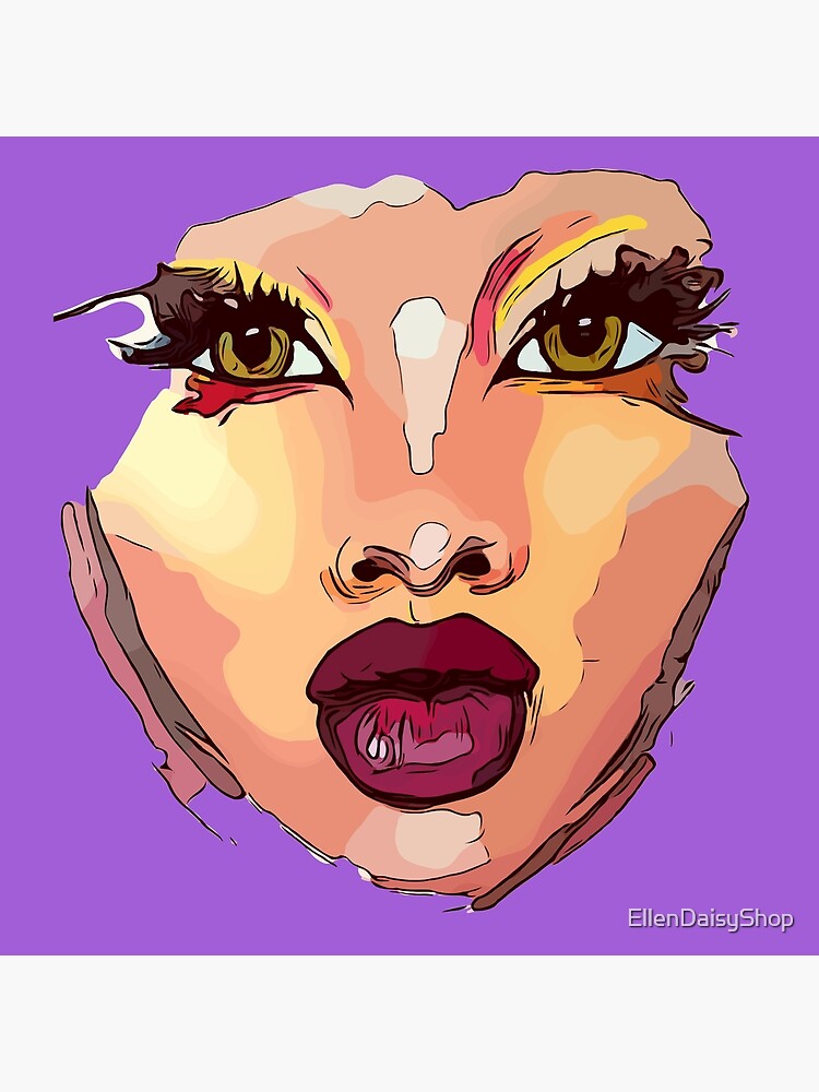 Beauty Queen Face Mask Art Natural Beauty Women by EllenDaisyShop