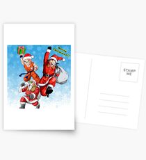 Christmas Goku, Krillin and Roshi Postcards