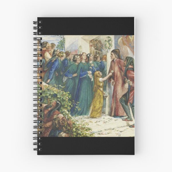 Item preview, Beatrice meeting Dante at a marriage feast, denies him her salutation (Rossetti) designed and sold by ArtHistorical.