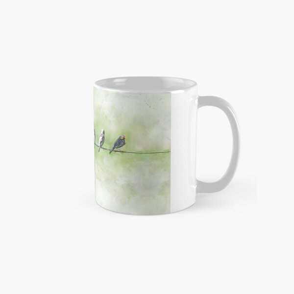 Zebra Finch Watercolour Classic Mug