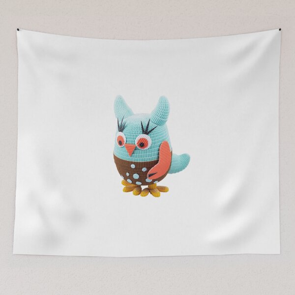 Item preview, The blue owl designed and sold by CrazyPaperCraft.