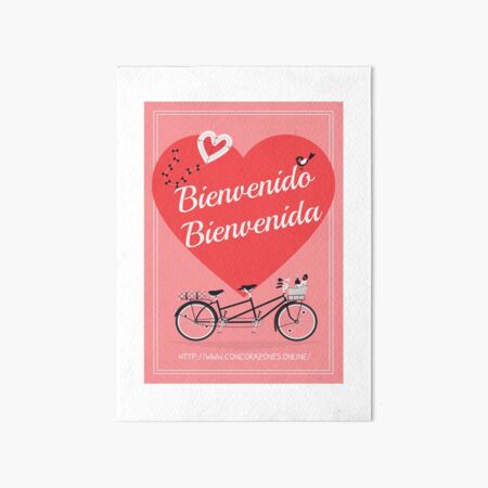 Publicidad de mi web con corazones Lámina rígida