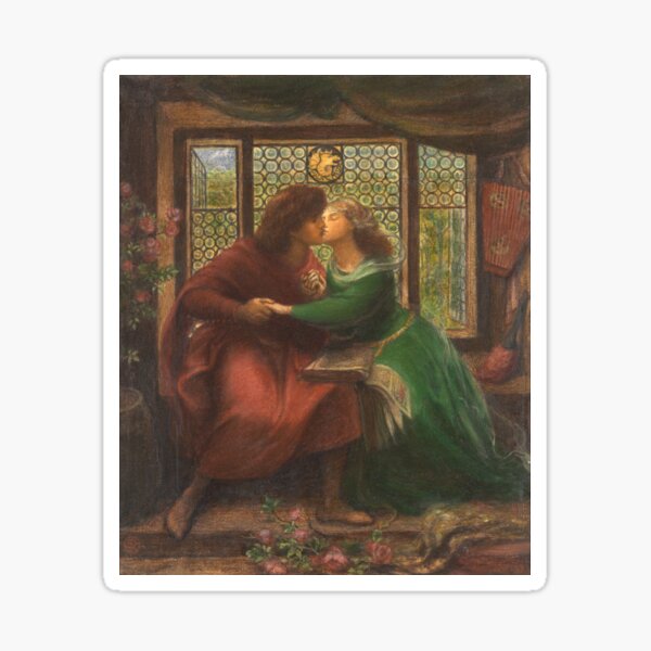 Item preview, Paolo and Francesca da Rimini (Rossetti) designed and sold by ArtHistorical.