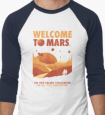 Camiseta ¾ bicolor para hombre Bienvenido a marte
