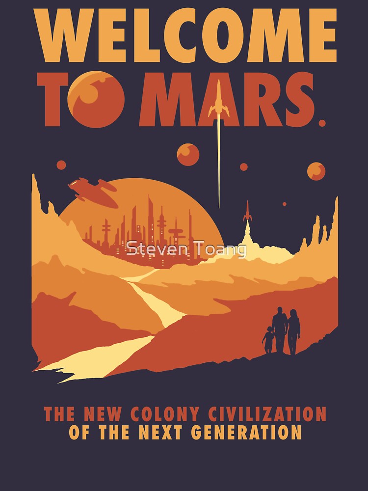 Thumbnail 7 of 7, Classic T-Shirt, Welcome to Mars designed and sold by Steven Toang.