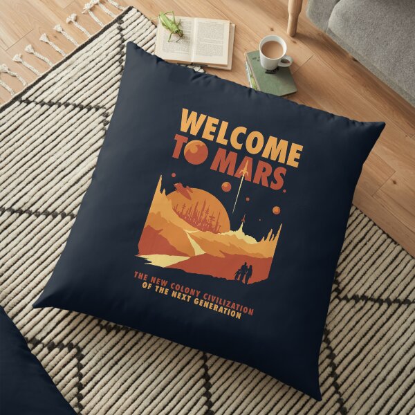 Welcome to Mars Floor Pillow