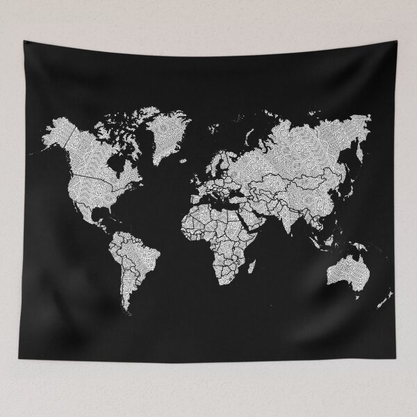Item preview, Mapa del mundo con mandalas, mapa de viajes para colorear, mapa de viajes del mundo para colorear designed and sold by Anna Grunduls.