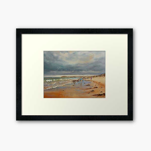 "Breamlea Beach near Torquay, Victoria" Framed Art Print for Sale by