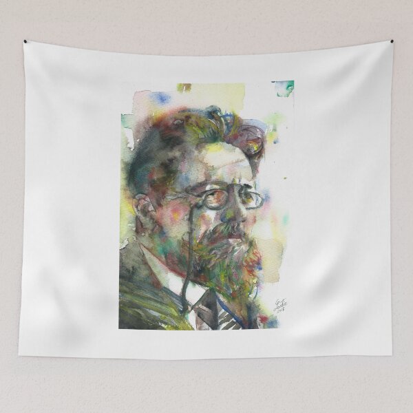 Item preview, ANTON CHEKHOV - watercolor portrait.7 designed and sold by lautir.