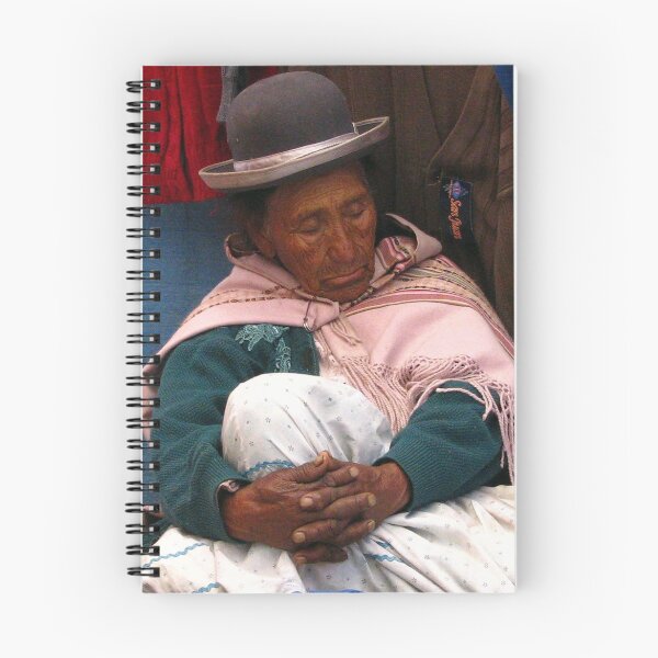 Item preview, Its been a busy day, Market trader asleep on the job, Weekend market Lake Titticaca, Peru  designed and sold by suellewellyn.