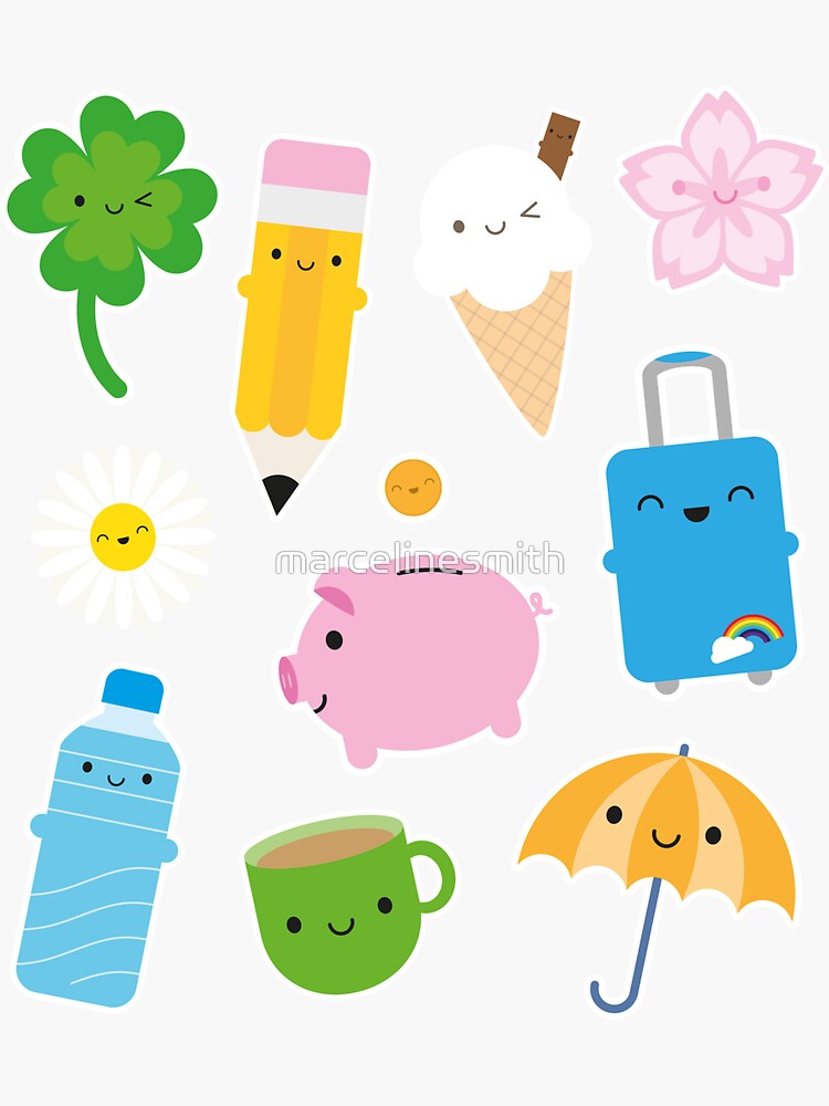 Thumbnail 3 of 3, Sticker, Kawaii Life designed and sold by marcelinesmith.