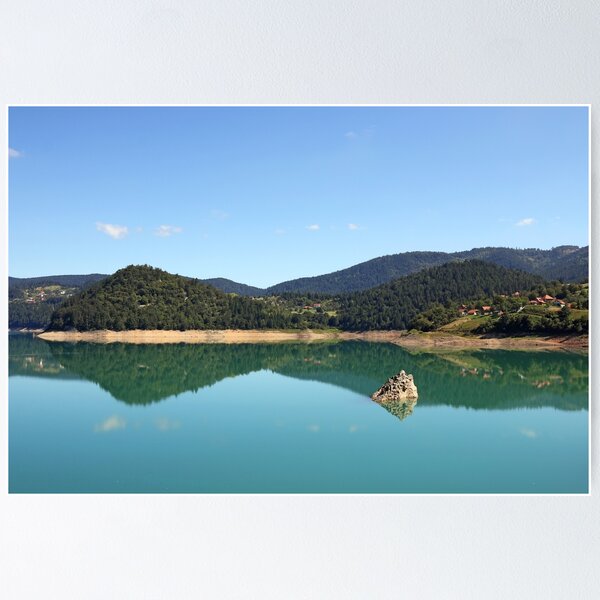 Item preview, Zaovine lago Tara montaña Serbia naturaleza paisaje designed and sold by goceris.