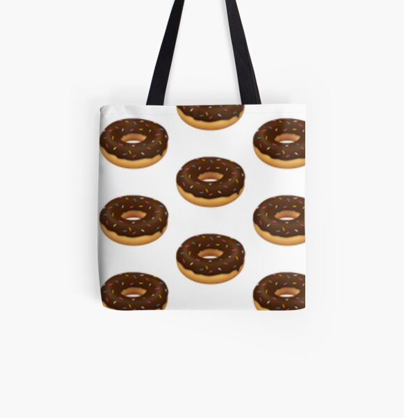 Donut con fideos de colores Bolsa estampada de tela