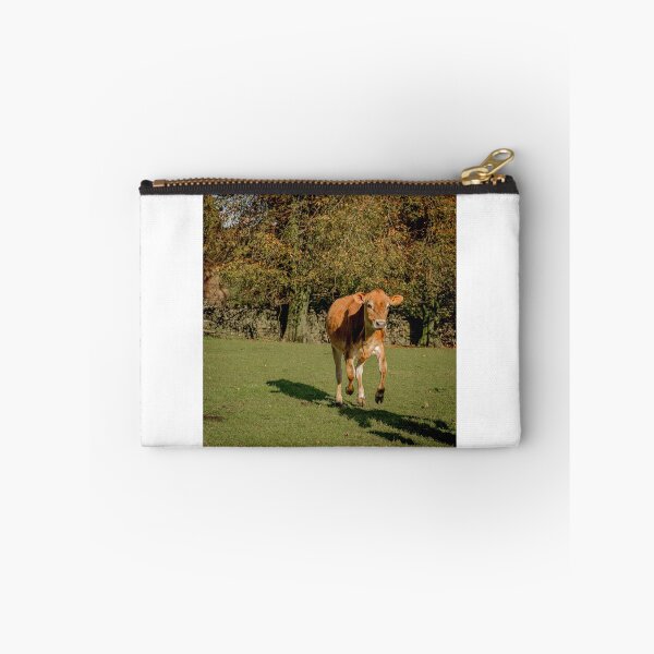 Item preview, Jersey Heifer enjoying the Autumn sun designed and sold by Clare Gelderd.
