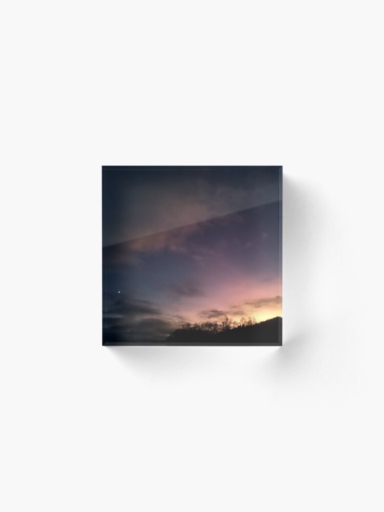 Alternate view of Evening Sky Acrylic Block