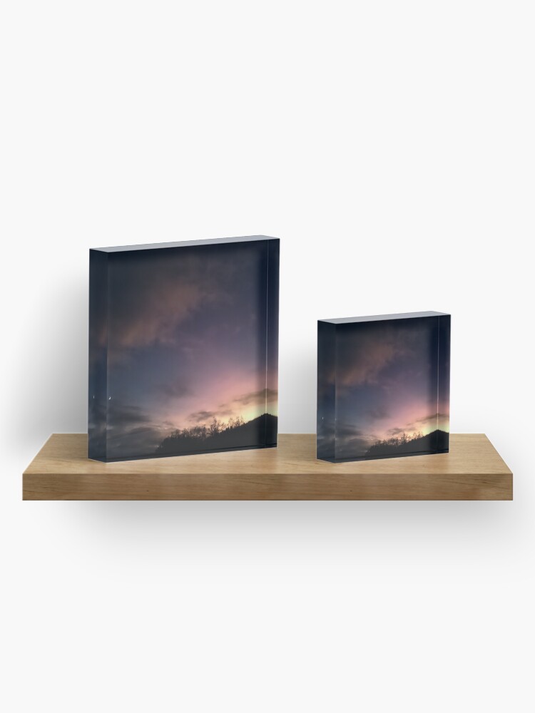 Alternate view of Evening Sky Acrylic Block