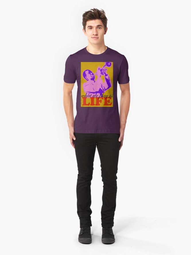 Alternate view of Louis Armstrong - What we play is LIFE 2 Slim Fit T-Shirt