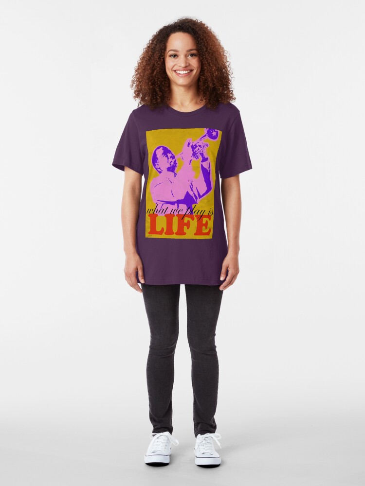 Alternate view of Louis Armstrong - What we play is LIFE 2 Slim Fit T-Shirt