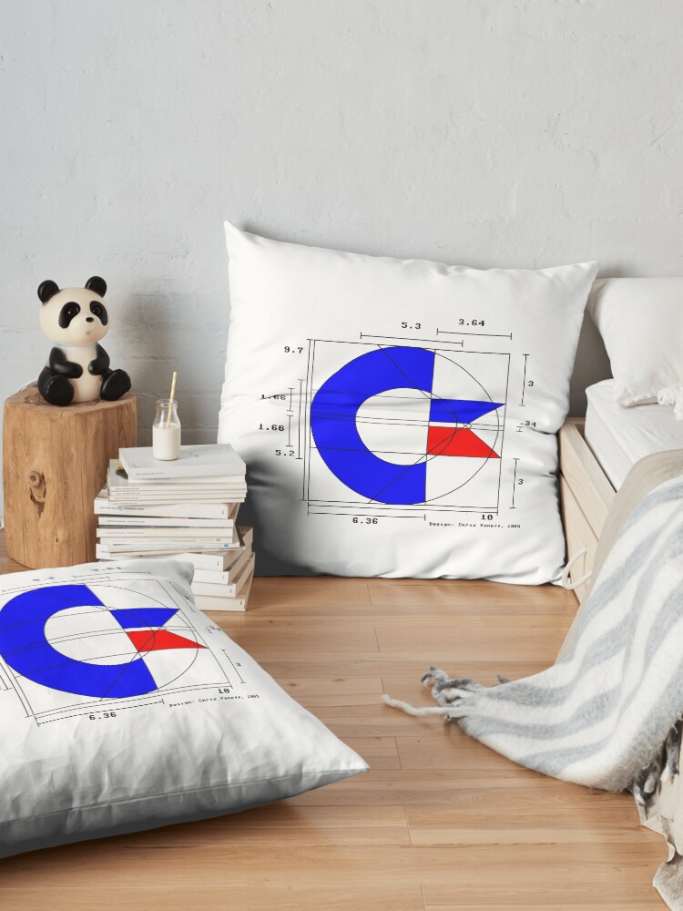Alternate view of the almighty C (light) Floor Pillow