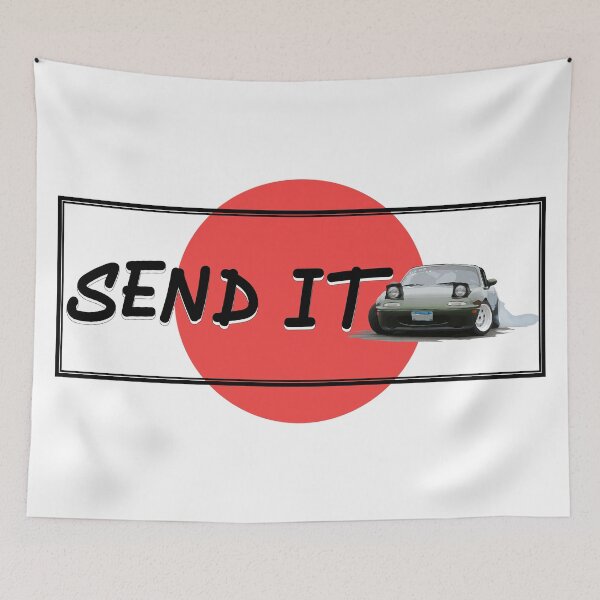 Item preview, Send it - Slap Sticker Style Drifting Miata MX-5 designed and sold by mudfleap.