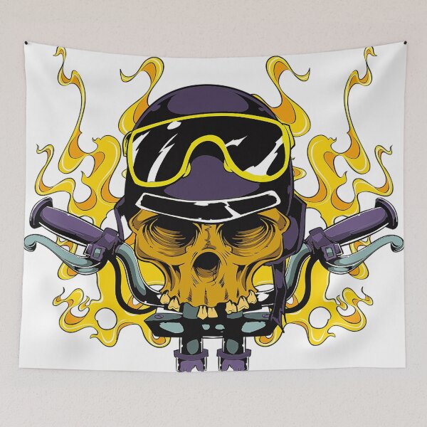 Item preview, Biker Skull designed and sold by leen12 Art Designs Prints.