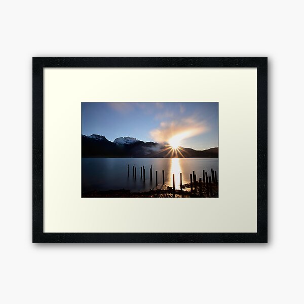 Sunrise at Lake Annecy Framed Art Print