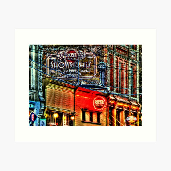 The Rose Theatre ~ Port Townsend, Wa ~ HDR Series Art Print