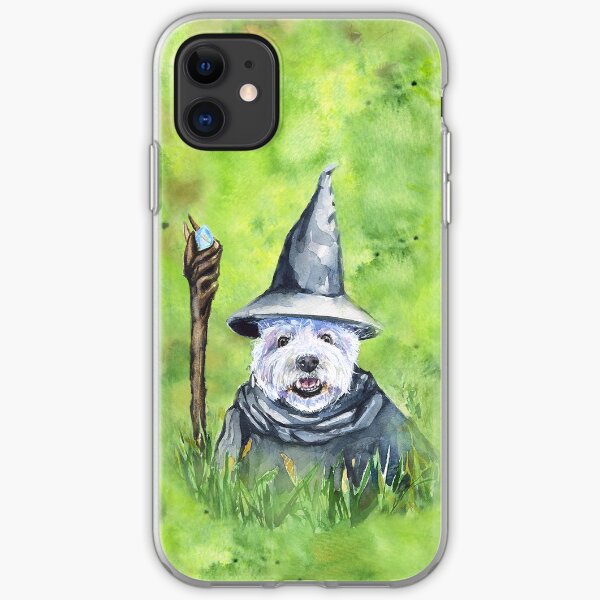 Westie. You shall not pass. watercolor art from George Dyachenko iPhone Soft Case