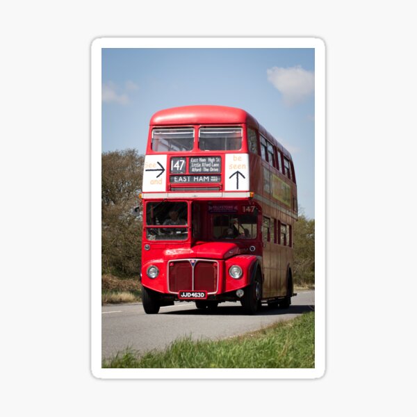 Classic British Red Bus Sticker