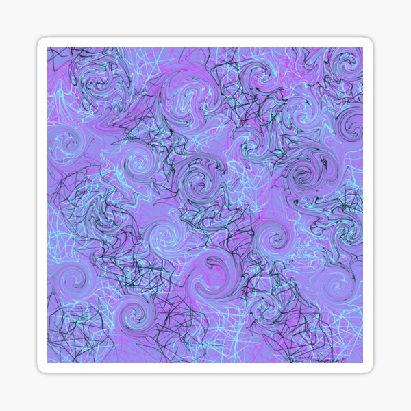 Swirls and squares Of purples Sticker