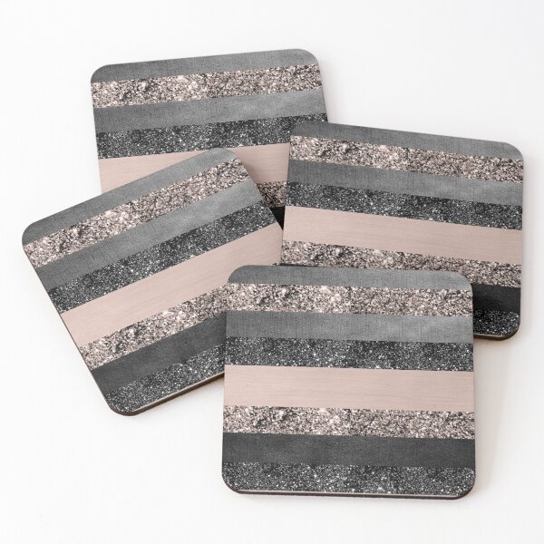 Item preview, Blush Glam Stripes #2 (Photo of Glitter Only - Not Reflective) designed and sold by Anita's & Bella's Art.