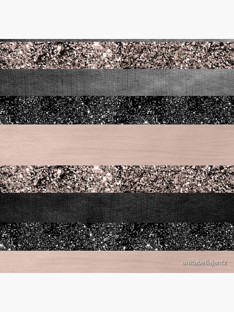 Blush Glitter Glam Stripes #2 #shiny #decor #art by anitabellajantz