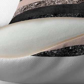 Alternate view of Blush Glitter Glam Stripes #2 #shiny #decor #art Throw Pillow