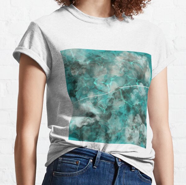 Marble of Teals and Oceans Classic T-Shirt