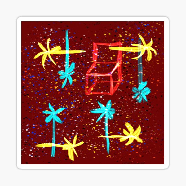 Holiday abstract of warm weather Sticker