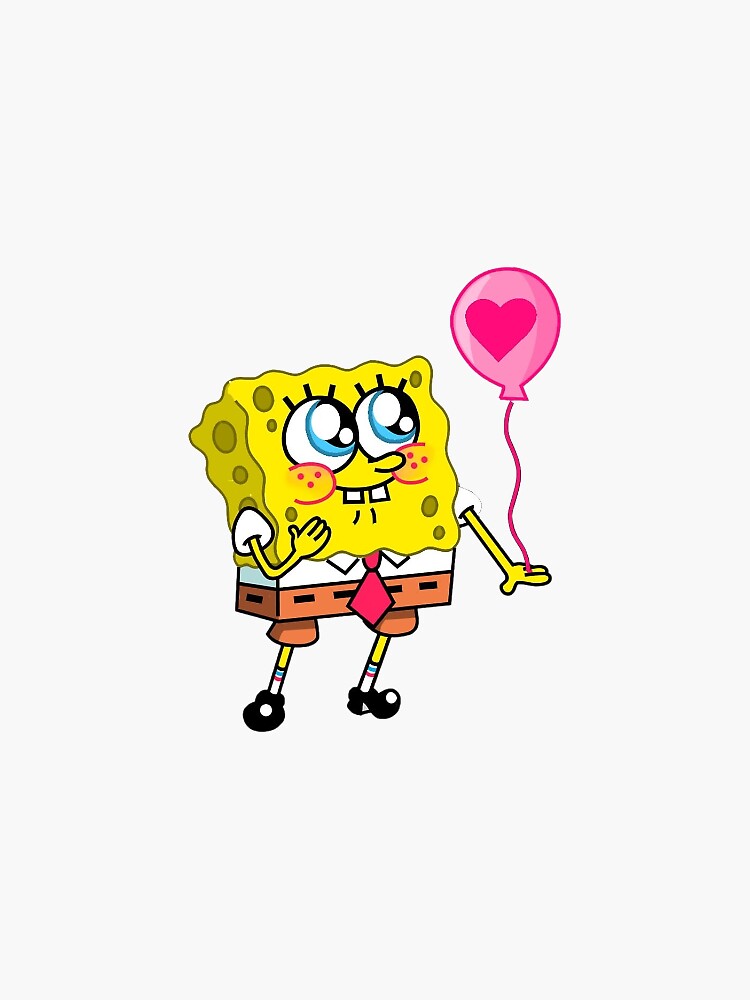 "SpongeBob in love" Sticker for Sale by s4dblueyes | Redbubble