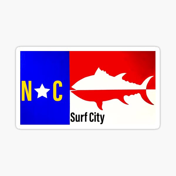 Surf City NC Sticker for Sale by barryknauff