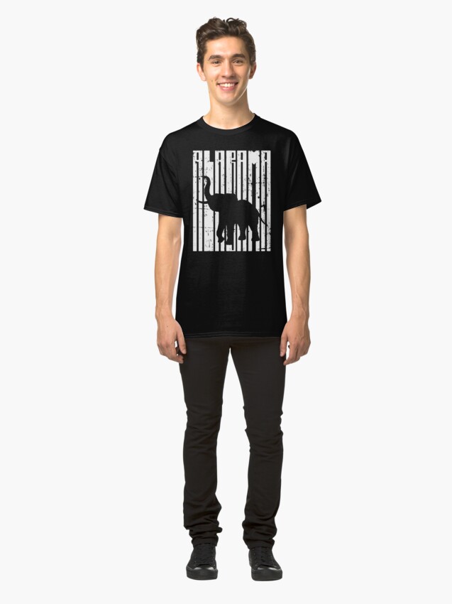 Alternate view of Vintage Distressed Alabama Elephant Apparel and Decor Classic T-Shirt