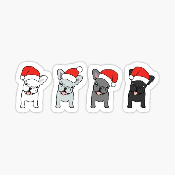 Vista previa del artículo con la obra «Bulldog francés de Navidad», diseñado y vendido por Tara R.