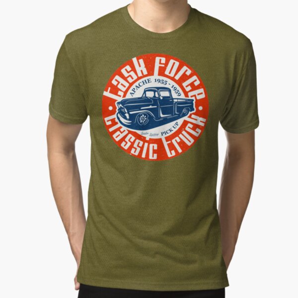 Task Force Apache Classic Truck 1955 - 1959 Tri-blend T-Shirt