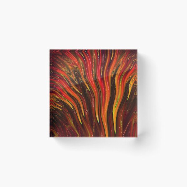 Item preview, Orange Red Fire Abstract Fractal Art designed and sold by roseglasses.