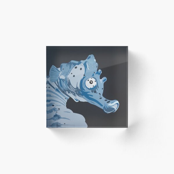 Seahorse DEEP BLUE SEA Acrylic Block