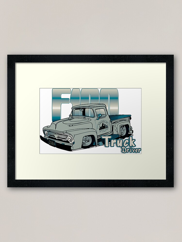 Alternative Ansicht von Ford F100 Truck Driver 1953 - 1956 Gerahmter Kunstdruck