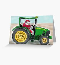 Deere Santa Greeting Card