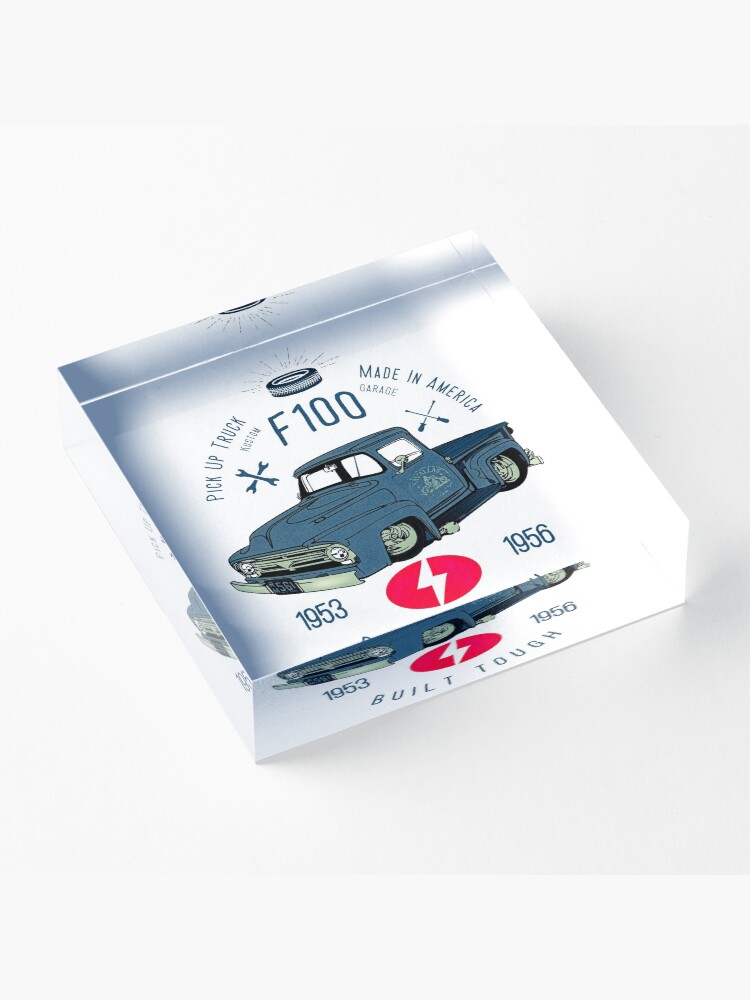 Alternative Ansicht von Ford F100 Truck Built Tough Acrylblock