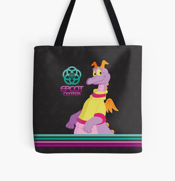 Figment EPCOT Center blk SSE All Over Print Tote Bag