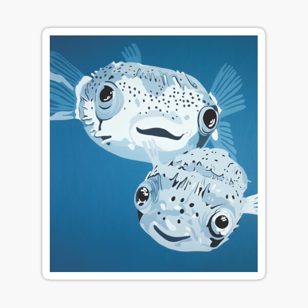 Pufferfish DEEP BLUE SEA Sticker