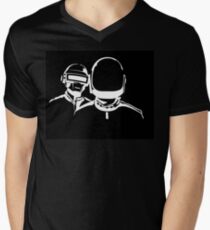 DAFT PUNK LOGO T-Shirt mit V-Ausschnitt